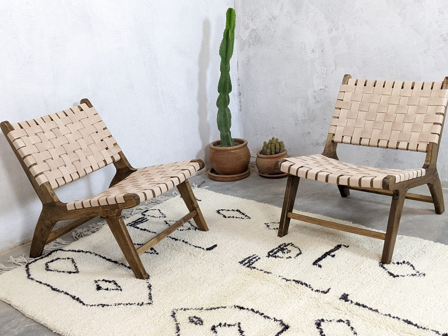 Deux Fauteuils Baldi Chic En cuir