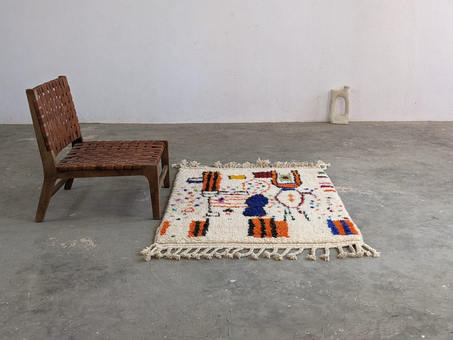 Petit tapis traditionnel Azilal 138 X 107 Cm