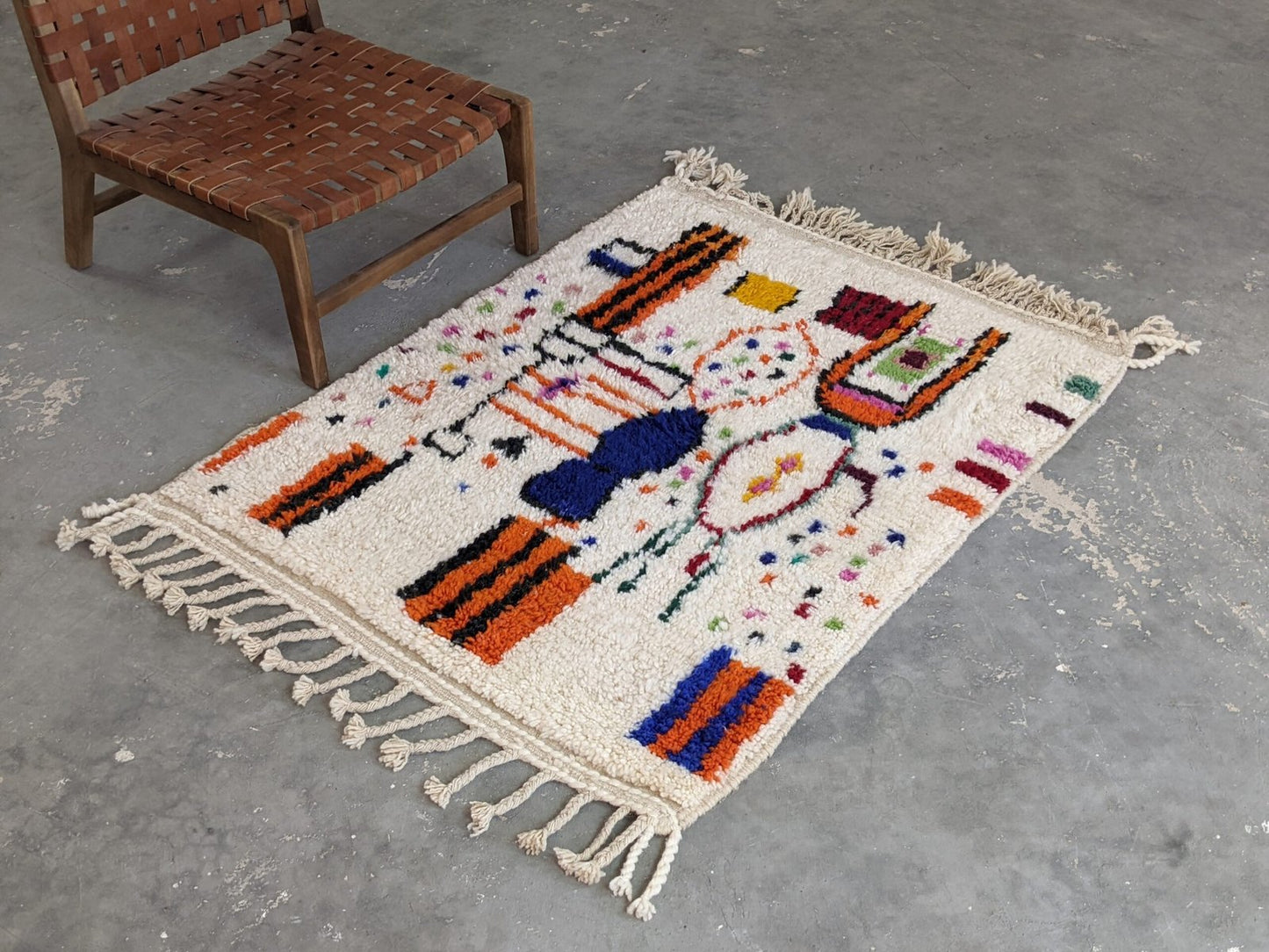 Petit tapis traditionnel Azilal 138 X 107 Cm