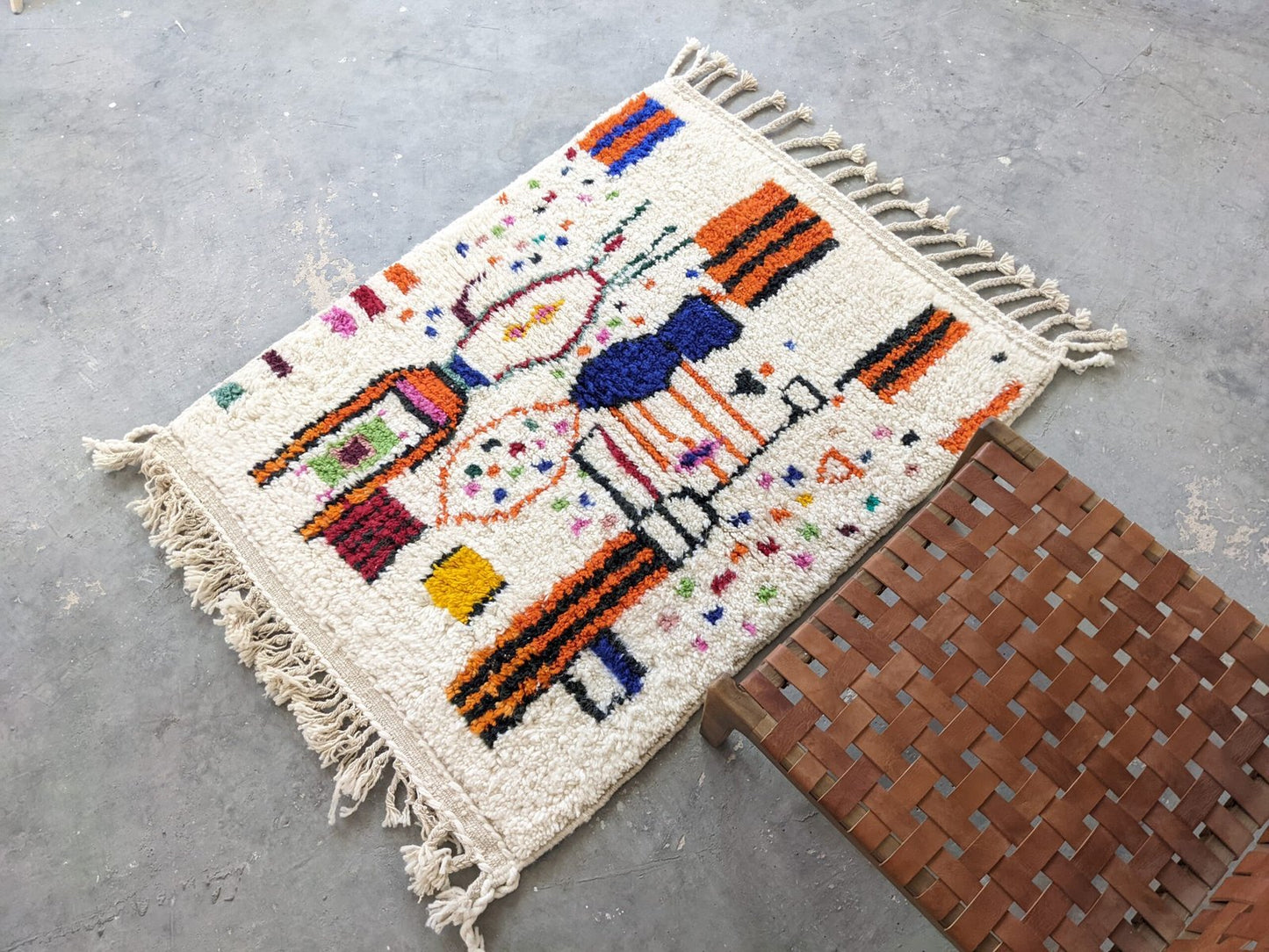 Petit tapis traditionnel Azilal 138 X 107 Cm