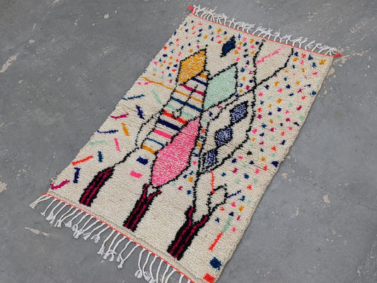 Petit tapis traditionnel Azilal 138 X 97 Cm